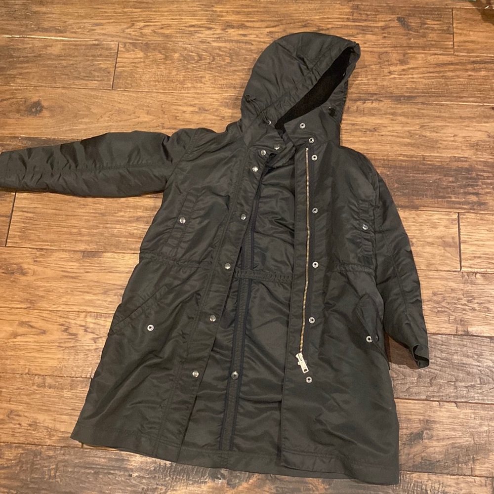 Black long winter coat madewell